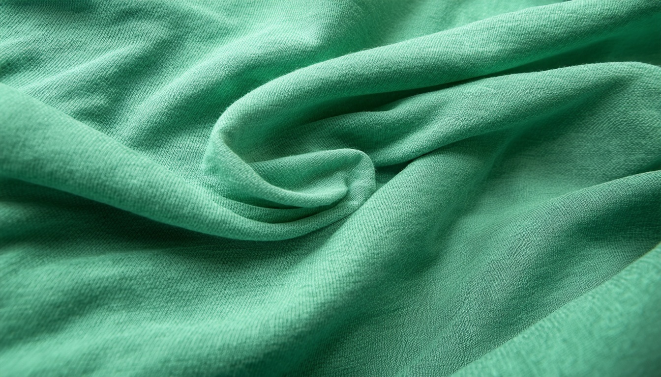 Sustainable sportswear fabric close-up